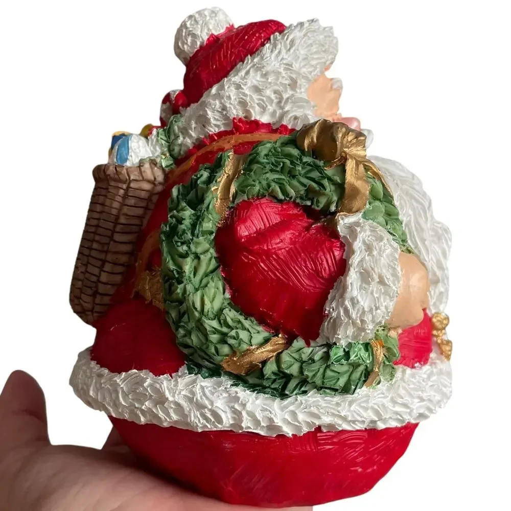Pier 1 Santa Claus Figure Resin(?) Round Retired Christmas Collectible 6